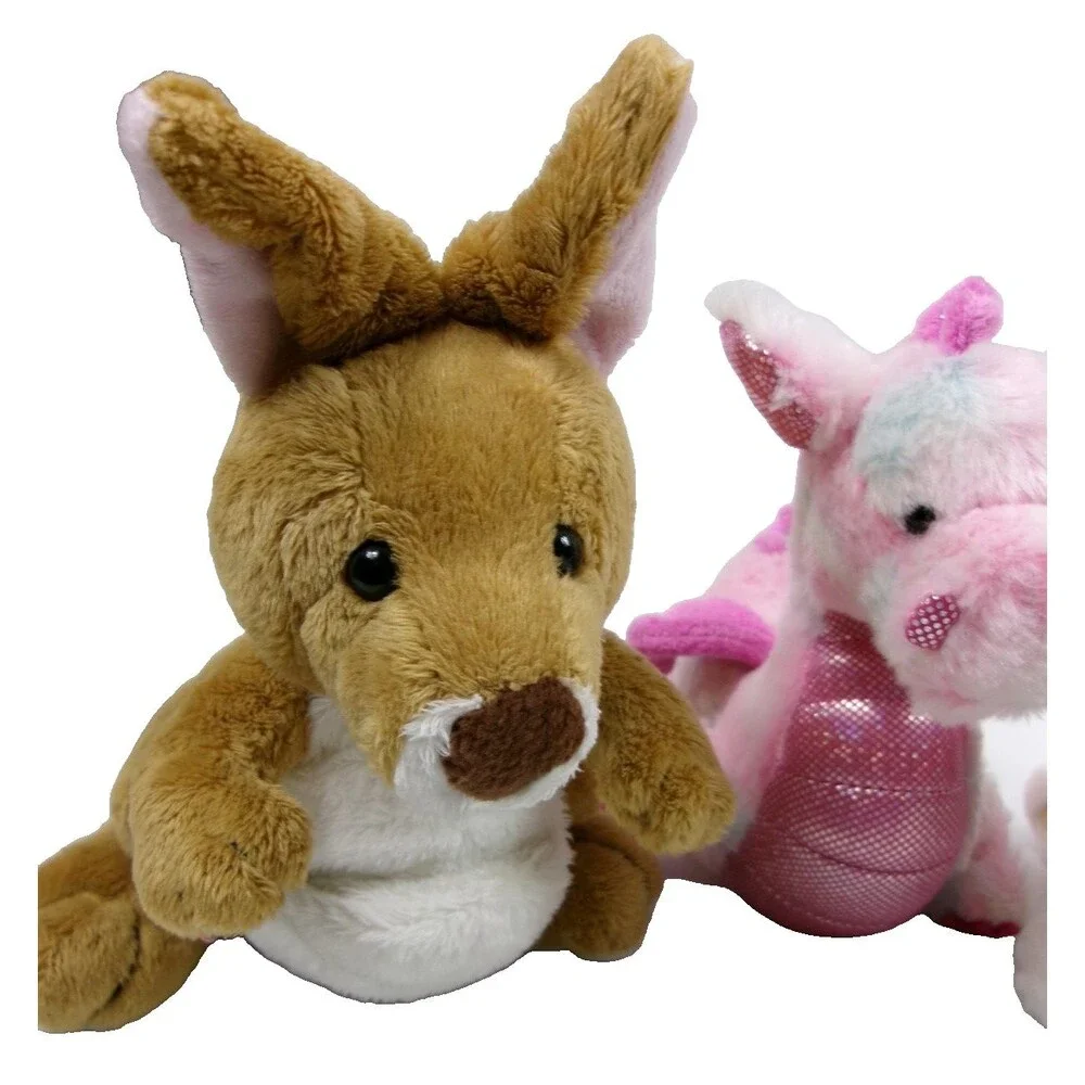 Ganz Webkinz Lot of 5 Assorted Plush Stuffed Animals Dragon Kangaroo Porcupine